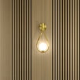 thumbnail image 3 of Ozarke Tear Drop Sconce Mid-Century Modern Wall Sconce, Wall Mounted Vanity Light Fixture Warm 3000K - Gold, 3 of 6
