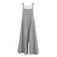 thumbnail image 3 of GILIGEGE Women's Summer Boho Casual Jumpsuits Wide Leg Overalls Flowy Baggy Rompers Casual Overalls Baggy Wide Leg Jumpsuits Loose Linen Bib Pants Linen Overalls for Women Pants Romper Bib Jumpsuit, 3 of 6