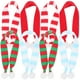 thumbnail image 3 of 8 Uds Mini bufanda navideña botella de vino bufanda tejida muñeca bufanda navideña decoraciones, 3 of 8