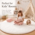 thumbnail image 2 of Sanmadrola Super Soft Shaggy Rugs Fluffy Carpets 2.6X2.6 Feet, Indoor Modern Plush Area Rugs for Living Room Bedroom Kids Room Nursery Home Decor, Upgrade Anti-skid Durable Rectangular Fuzzy Rug, 2 of 9