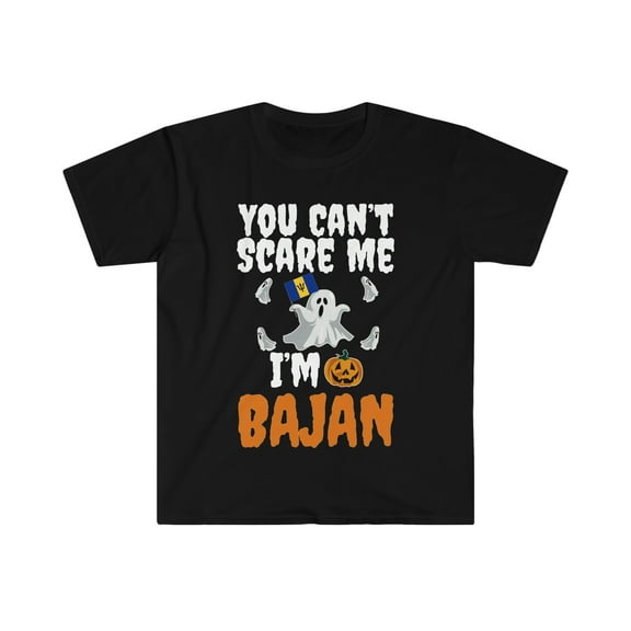 Can't scare me I'm Bajan Unisex T-shirt S-3XL  Halloween Barbados