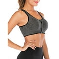 thumbnail image 2 of YouLoveIt Women Sport Bras Front Zipper Closure Stretch Tank Top Racerback Padded Bra Zipper Running Workout Fitness Yoga Bras, 2 of 6