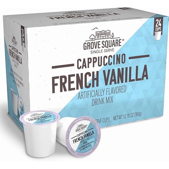 Grove Square French Vanilla Cappuccino Mix Single-Serve Coffee Pods 48 count