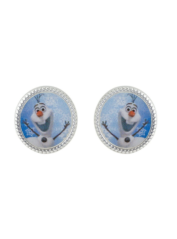 Disney Frozen Girls' Silver Plated Olaf the Snowman Stud Earrings