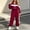 Wine, variant on Smsaxvxz Sweatsuits Women 2 Piece Outfit Striped Tracksuit Long Sleeve Zipper Crop Jacket Jogger Sweatpants Set Coffee S