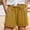 Gold, variant on Women's Drawstring Elastic Waist Roll Cuff Bermuda Shorts,Loose Casual Athletic Sweat Shorts with Pockets,Hot Pink,Women's Plus Size L