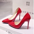 thumbnail image 1 of Zapatos de tacón alto de charol para mujer, calzado de boda, punta estrecha, Sexy, Color sólido, talla 44, 1 of 1