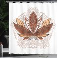 thumbnail image 3 of Ambesonne Lotus Shower Curtain, Flower Exotic Petals Print, 69"Wx70"L, Dark Rust, 3 of 4
