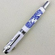 Luxury Fountain Pen Jinhao 950 Blue and White Porcelain Dragon Medium Nib 18kgp