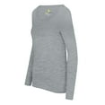 thumbnail image 4 of M&M SCRUBS Women's Long Sleeve Scoop-Neck T-Shirt Under Scrub (Heather Charcoal, Large), 4 of 5