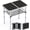 Black, variant on Small Folding Table Portable, 2FT Camping Pinic Table with 3 Adjustable Height, Aluminum Foldable Lightweight Patio Side Table with Carry Handle for Outdoor Hiking Camp BBQ Beach (Black)