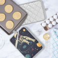 thumbnail image 5 of Yayeee Pot Holders Kitchen Heat Resistant with Pocket 7"x9.8" Cotton Oven Cooking Hot Pads, Astronaut Space, 5 of 7