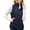 Navy Blue, variant on Puffer Vest Women Sleeveless Zip Up Outerwear Stand Collar Quilted Vest Warm Winter Jackets Coats with Pocket Red M