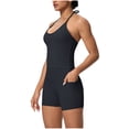 thumbnail image 2 of Nuoqisi Two Piece Workout Sets For Women Tank Top Matching High Waist Booty Lifting Shorts Gym Yoga Active Wear Outfits with Pockets, 2 of 5