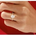thumbnail image 3 of vylahjewellery Brilliant 1.50 Ct Oval Cut Anniversary Ring 10K Rose Gold Moissanite Diamond Engagement Promise Ring for Her, 3 of 5