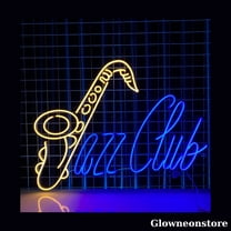 Glowneon Jazz Club Neon Sign, Jazz Club Led Sign, Music Neon Sign, Live Music Neon Sign