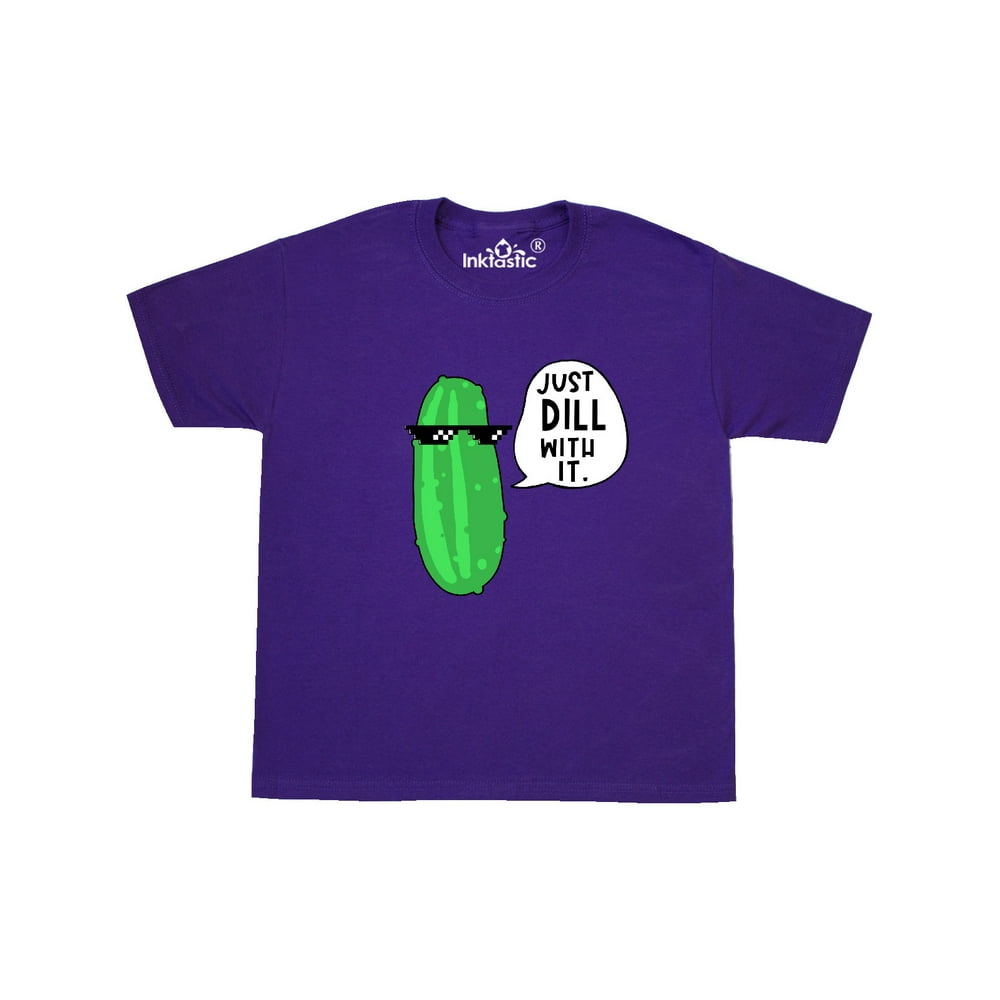 Just Dill with It Chill Dill Pickle in Sunglasses Youth TShirt