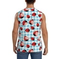 thumbnail image 4 of Haiem Men's Flowers and Lady Bugs Print Tank Tops Summer Sleeveless Cut Off Workout T-Shirts Fitness Vest Athletic Undershirts-Large, 4 of 8