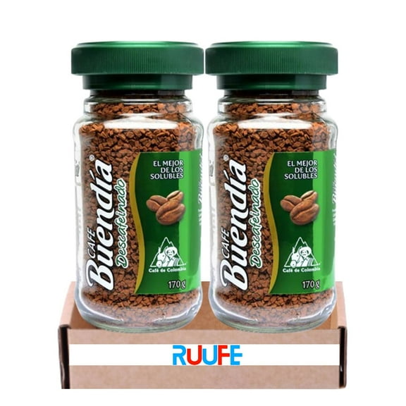 Decaffeinated Instant Coffee Buendia (2 Pack) 100% Colombian - Caf&eacute; 5.9 oz - Cafe Instantaneo Buen dia descafeinado . Cafe Colombiano Colombian Coffee food