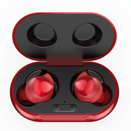 UrbanX Street Buds Plus True Bluetooth Wireless Earbuds For Xiaomi Poco M3 Pro 5G With Active Noise Cancelling (Charging Case Included) Red