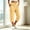 Yellow, variant on Womens Solid Color Elastic High Waist Cotton Blend Capri Pants Loose Casual Cropped Trousers with Side Pockets Khaki XL(XL)