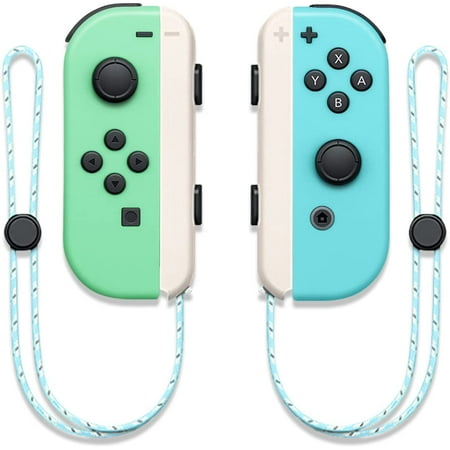 Switch Joycon Controller for Nintendo Switch/Lite/OLED, Replacement for  Joy-Con Support Wake-up/Vibration Function, L/R Joy-Cons with Wrist Straps