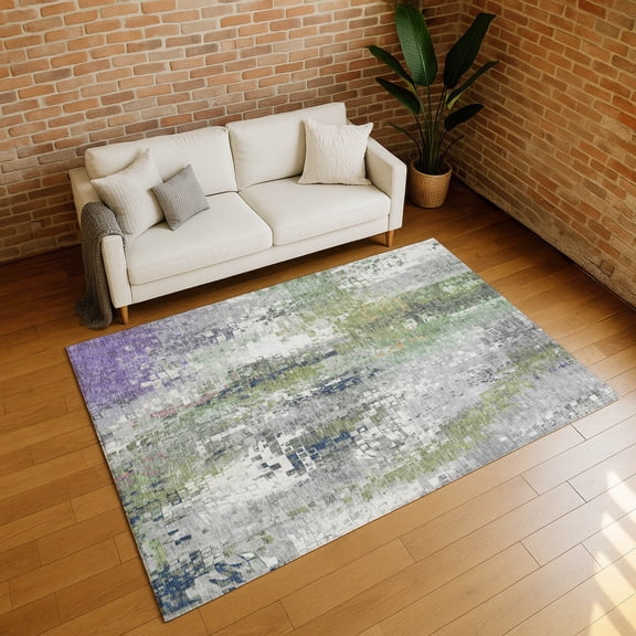 Addison Rugs Chantille Indoor/Outdoor Transitional Abstract Aloe Machine Washable Rectangle Rug, 10' x 14'