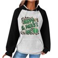thumbnail image 2 of Womens Waffle Hoodies St. Patrick's Day Love Heart Shamrock Clover Print Graphic Drawstring Long Sleeve Hooded Sweatshirt Pullover Tops Clearance Sale 2024, 2 of 4