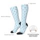 thumbnail image 4 of Balery Blue and White Squares Calcetines novedosos Calcetines deportivos Calcetines hasta la rodilla Calcetines de algodón Calcetines originales y geniales, 4 of 6