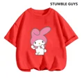 thumbnail image 3 of 2024 Nueva camiseta My Melody Anime Verano Múltiples camisetas de moda para niños Cuello redondo Casual Manga corta Estampado Camisón, 3 of 5