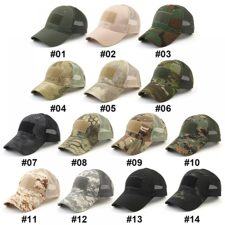 Outdoor Tactical Camo Hat for Men, US Army Military Equipment