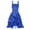 Blue, variant on UPPADA Halloween Costumes For Womens Sleeveless Irregular Gothic Dress Ruffle Steampunk Dress Corset Square Neck Layers Dress