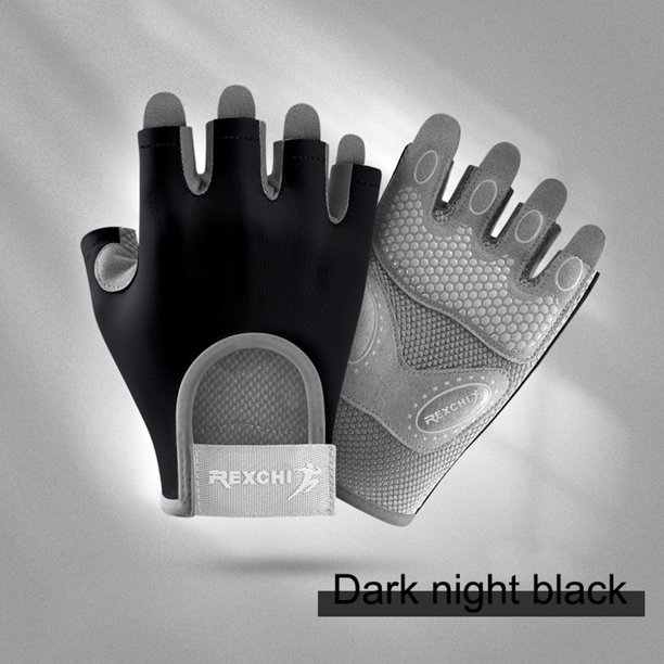 Guantes De Fitness Guantes de fitness de medio dedo Guantes de ciclismo suaves Accesorios deportivos (M Negro) Tmvgtek Para Estrenar