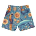 thumbnail image 2 of Kids' Beach Pants Comfortable Swim Trunks Parrots and Butterflies Pattern Shorts for Pool Vacation and Lounge Wear X-Small, 2 of 8