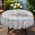 thumbnail image 4 of Pioneer Flower Floral Print Pattern Round Tablecloth 60 X 60 Inch, Wrinkle Resistant Wipeable Table Cloth for Kitchen Dining Picnic Patio Party, 4 of 6