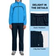thumbnail image 4 of Little Donkey Andy Women Lightweight Running Jacket 2 Pieces Set, Full Zip Track Sports Suits for Cycling, UV Protection (Navy M), 4 of 7