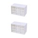 thumbnail image 1 of Moyic Caja de almacenamiento semitransparente, artesanía exquisita, organizador de amplia aplicación, contenedor, cajón para el hogar 9 Cuadrícula Blanca 2Conjunto, 1 of 1