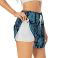 thumbnail image 2 of Bixox Women's Turtle pattern 2 in 1 Running Shorts - Lightweight Athletic Workout Gym Yoga Shorts Liner with Pockets - Small, 2 of 7