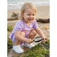 thumbnail image 4 of BemeyourBBs Toddler Baby Girl Summer Clothes Beach Holiday Starfish Outfit Conch Seashell Embroidered Short Sleeve T Shirt Tops and Plaid Shorts 2 Pcs Set, 4 of 9