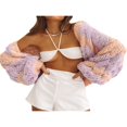thumbnail image 4 of Femmes Oversize Manches Longues avant Cardigan Chunky Tricot Outwear, 4 of 7