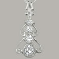 thumbnail image 5 of LBG 18k White Gold Synthetic Cubic Zirconia Womens Bohemian Pendant & Chain - Chain length 18, 5 of 5