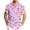 Hot Pink, variant on MELDVDIB Mens Summer Vacation Shirts Button-Up Turn-Down Collar Short Sleeve Tops Fashion Casual Tropical Floral Printed Beach Shirts