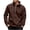 Brown, variant on Men's Big and Tall Zip Up Hoodie with Arm Pocket for Fashionable Comfort