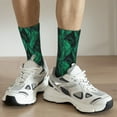 thumbnail image 6 of Fuzoiu Mint Bird Feathers Print Athletic Crew Socks for Men & Women,Casual Crew Socks,Above Ankle Crew Socks for Business, Casual, 6 of 6