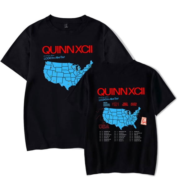 Quinn XCII Look I'm Alive Tour 2025 T-Shirt Merch Women/Men Unisex Summer Short Sleeve Tshirt Streetwear