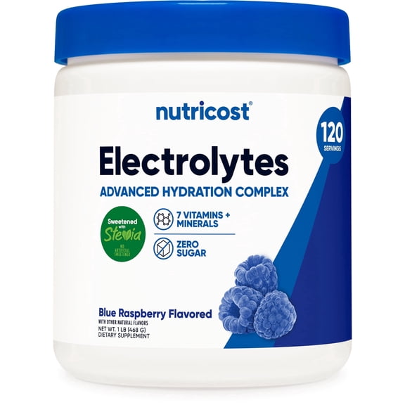 Nutricost Electrolytes Complex Powder (Blue Raspberry) 120 Servings