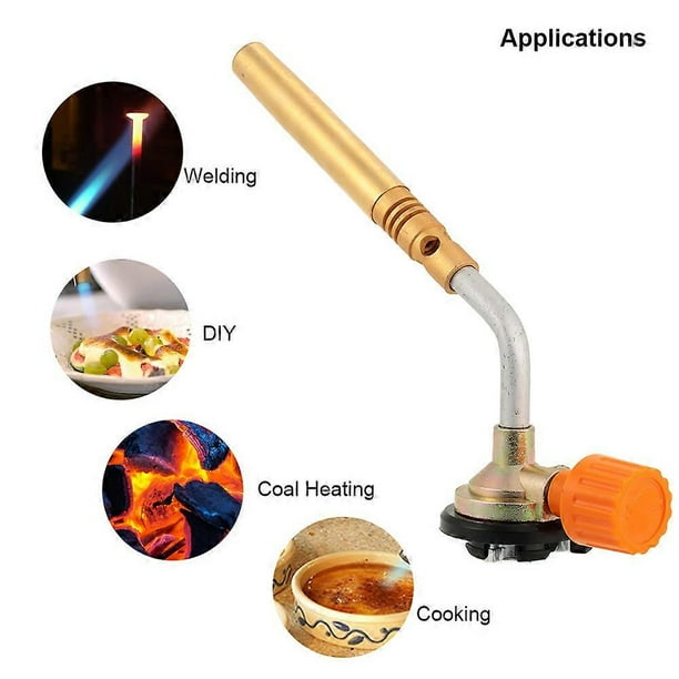 Outdoor Versatile Butane Burner Solder Blower Welding BBQ Torch Culinary Lighter Gas Flame Blower for Kitchen Camping