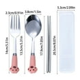 thumbnail image 3 of Cat Paw Cutlery Set - Adults, Chopsticks+Spoon+Fork+Storage Case, Food-Grade, Dishwasher-Safe, Cute, Ideal for Cat Lovers/Lunch, 3 of 4