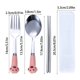 thumbnail image 3 of Cucharas y tenedores CatPaw, palillos para adultos, juego de palillos Cat, juego de vajilla con estampado bonito, incluye cuchara, tenedor y estuche de almacenamiento, 3 of 4