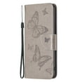 thumbnail image 2 of for iPhone 16 Wallet Case, [Butterfly Pattern] PU Leather Wallet Case Flip Protective Phone Cover with Card Slots and Kickstand for iPhone 16, Gray, 2 of 5